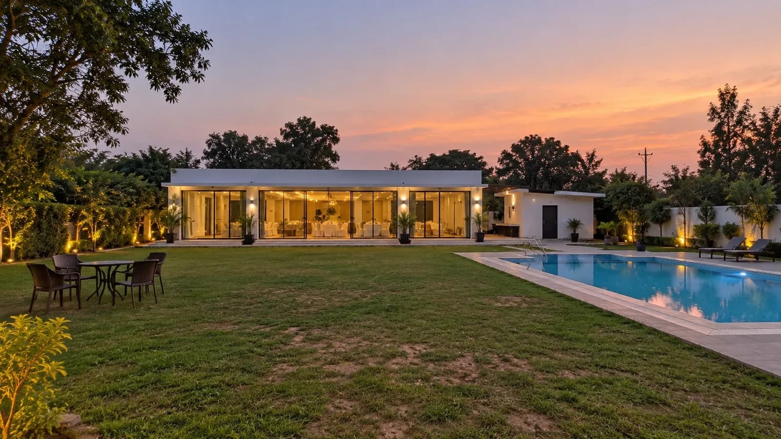 1-acre farmhouse at Aravali Retreat — illustrative photograph