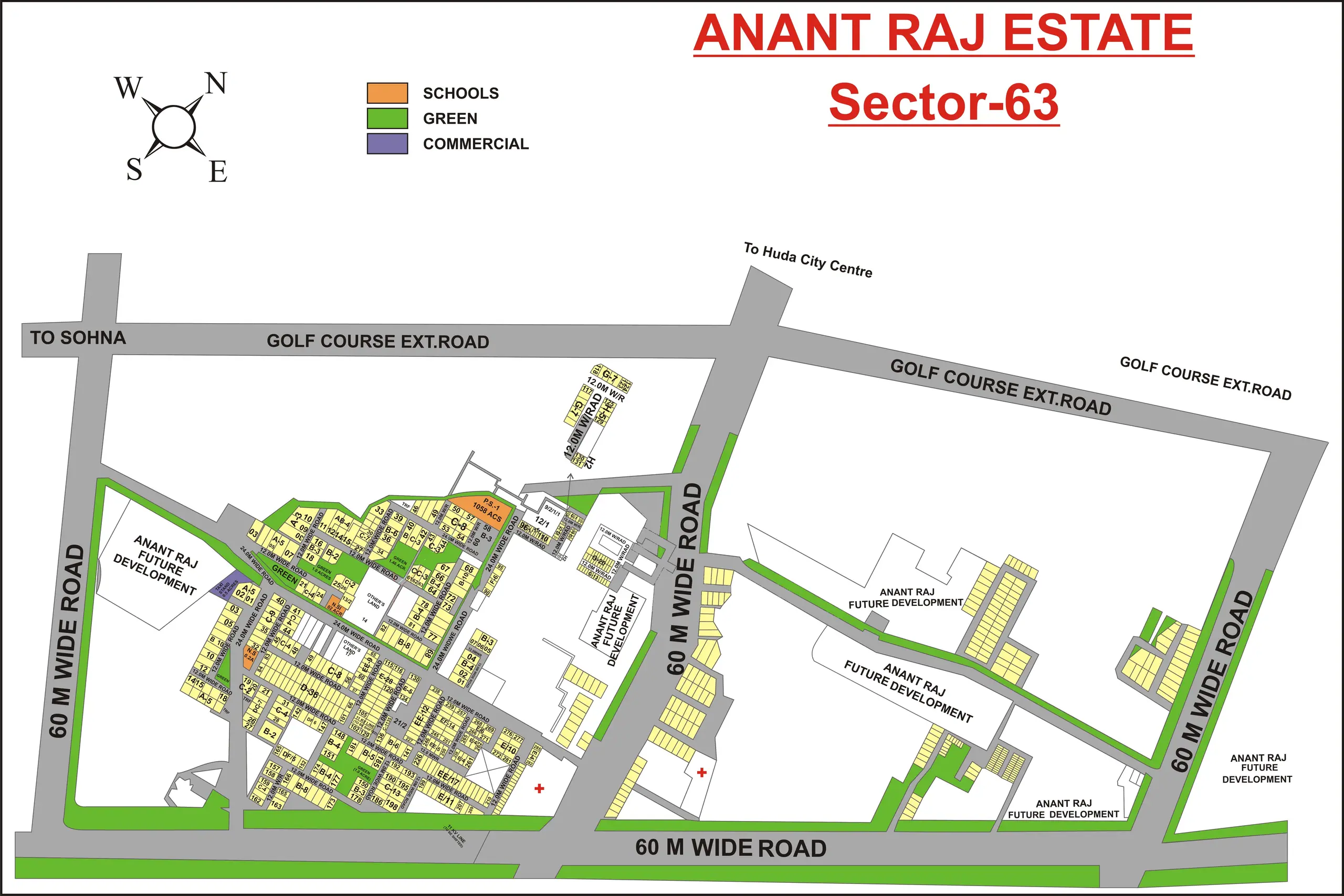 Anant Raj Estate plot map, Gurugram