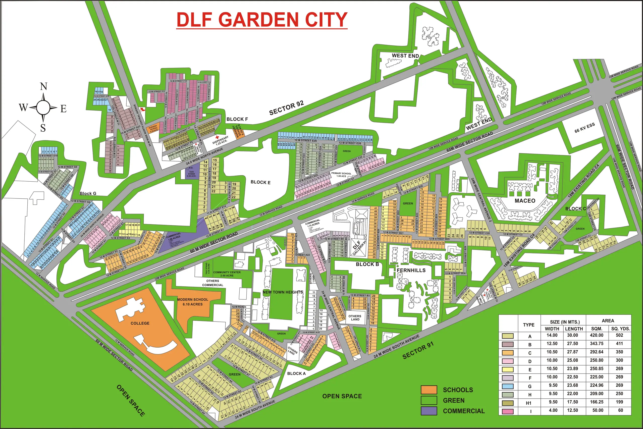DLF Garden City plot map, Gurugram
