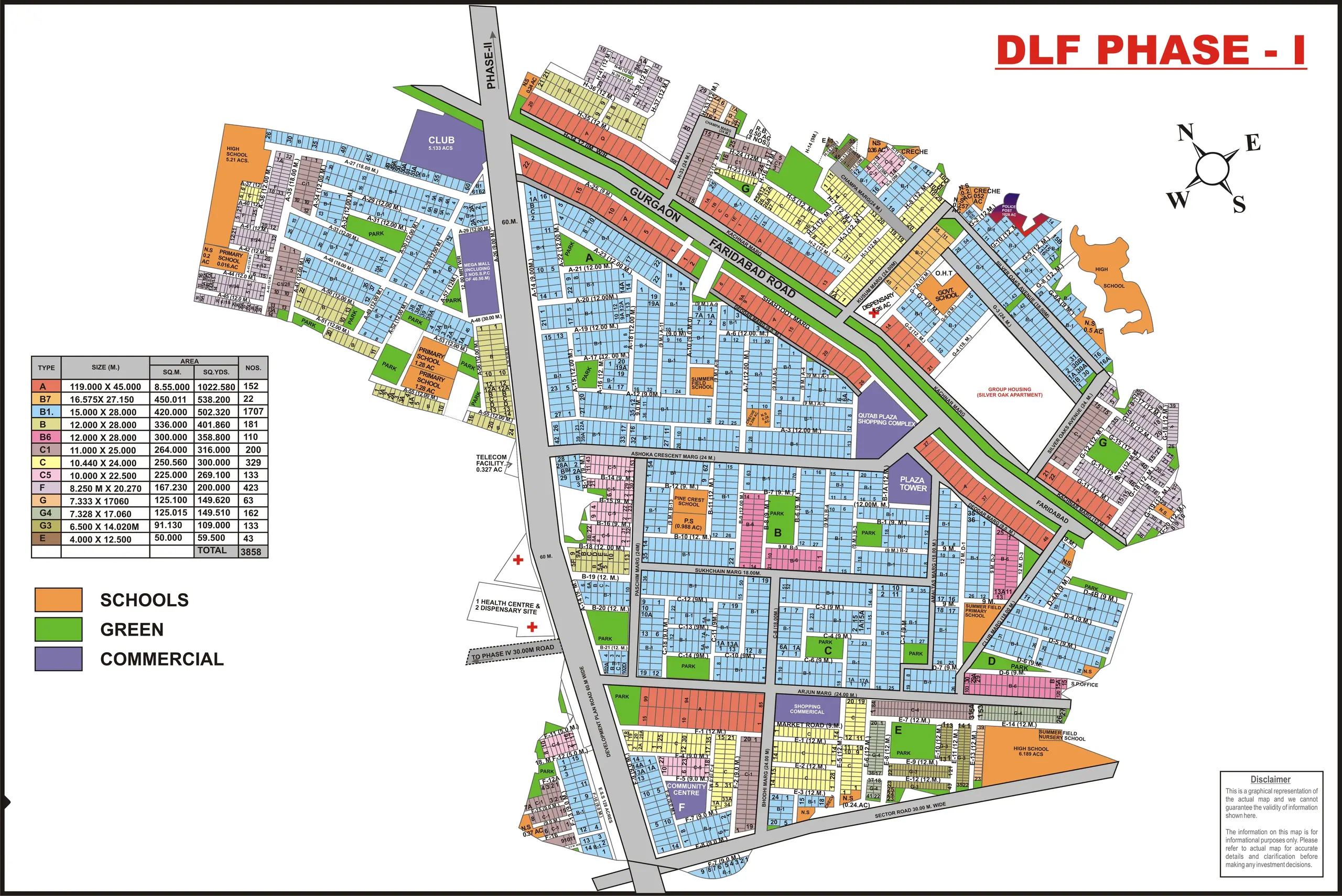 DLF Phase 1 plot map