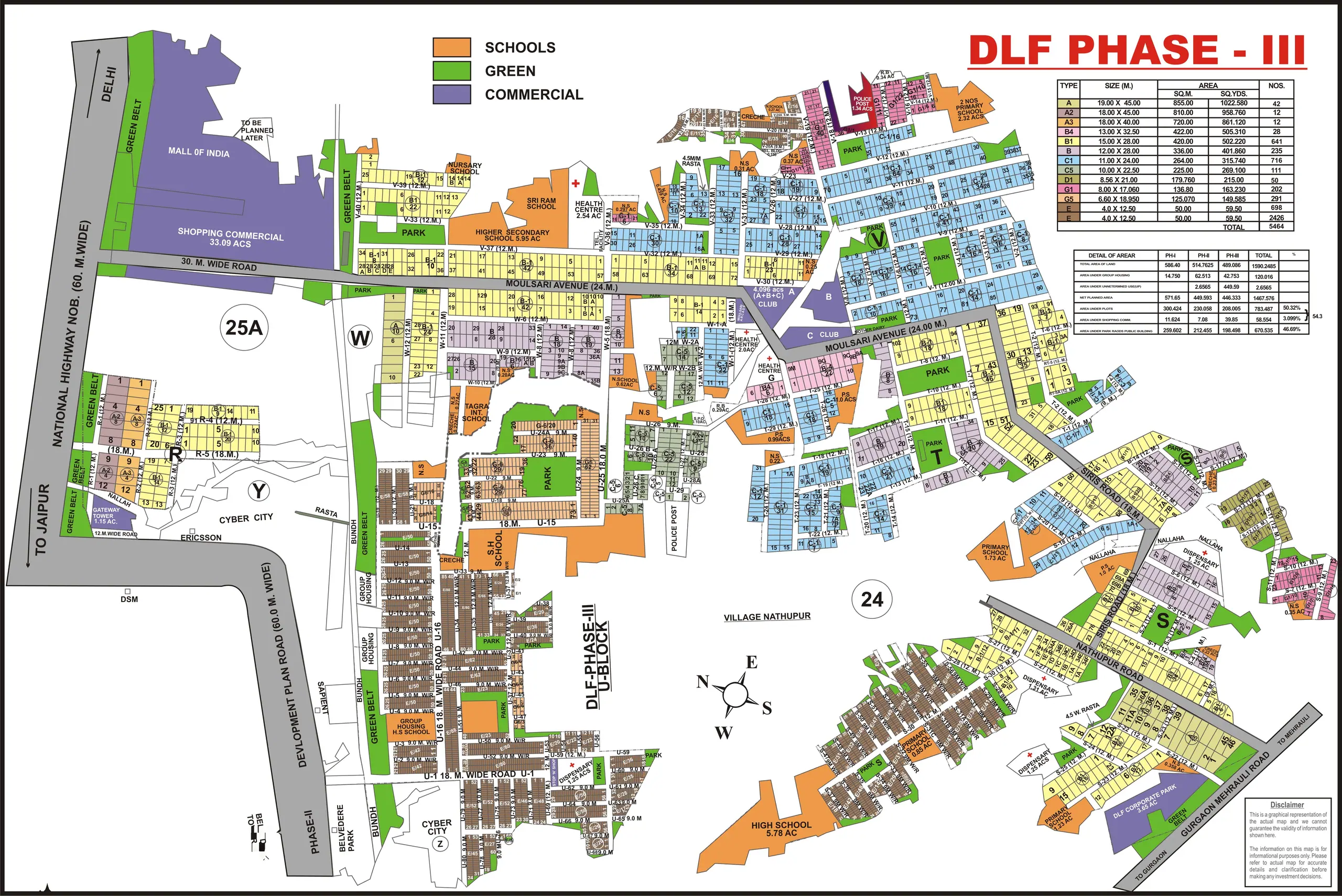 DLF Phase 3 plot map, Gurugram