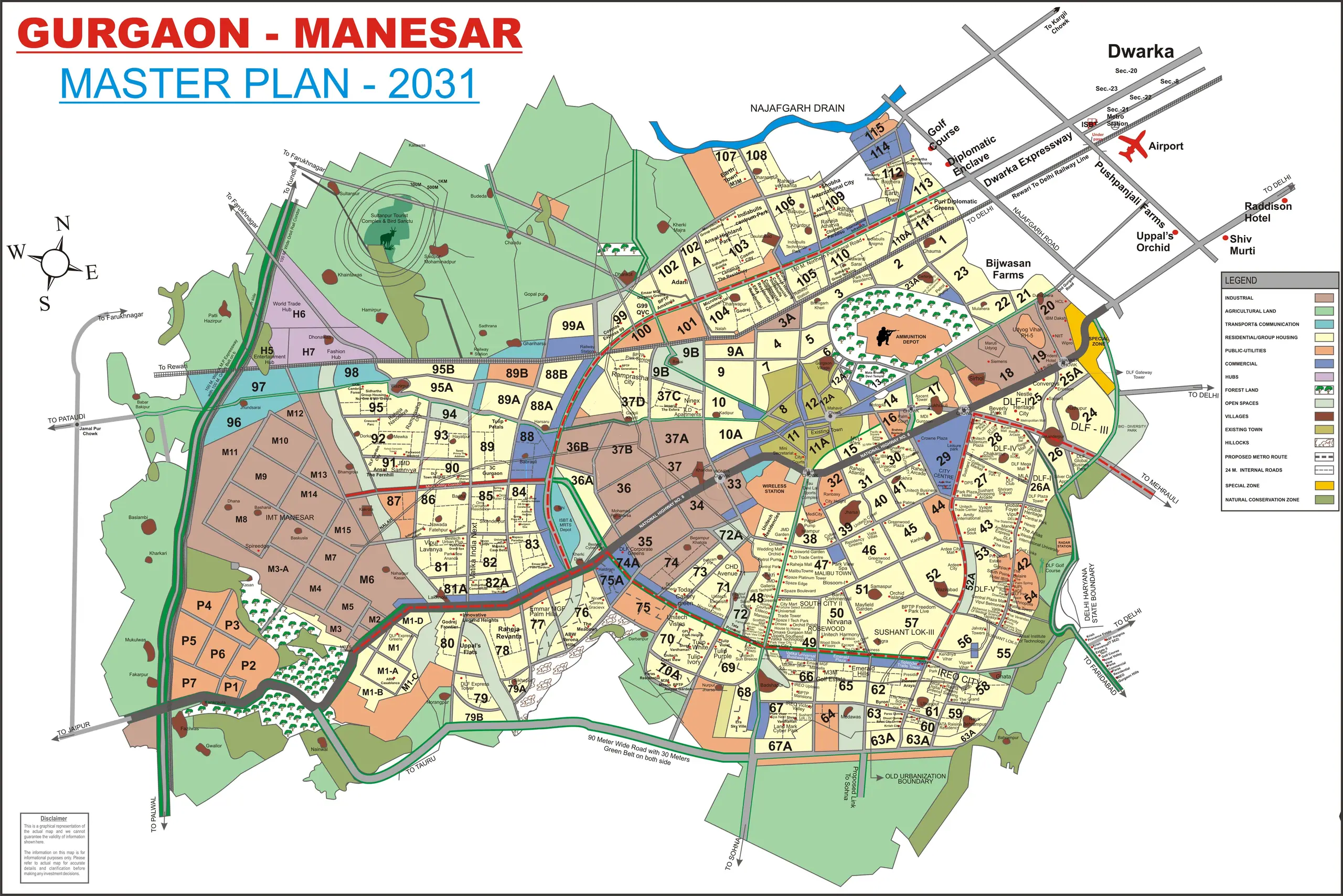 Gurugram Master Plan plot map, Gurugram