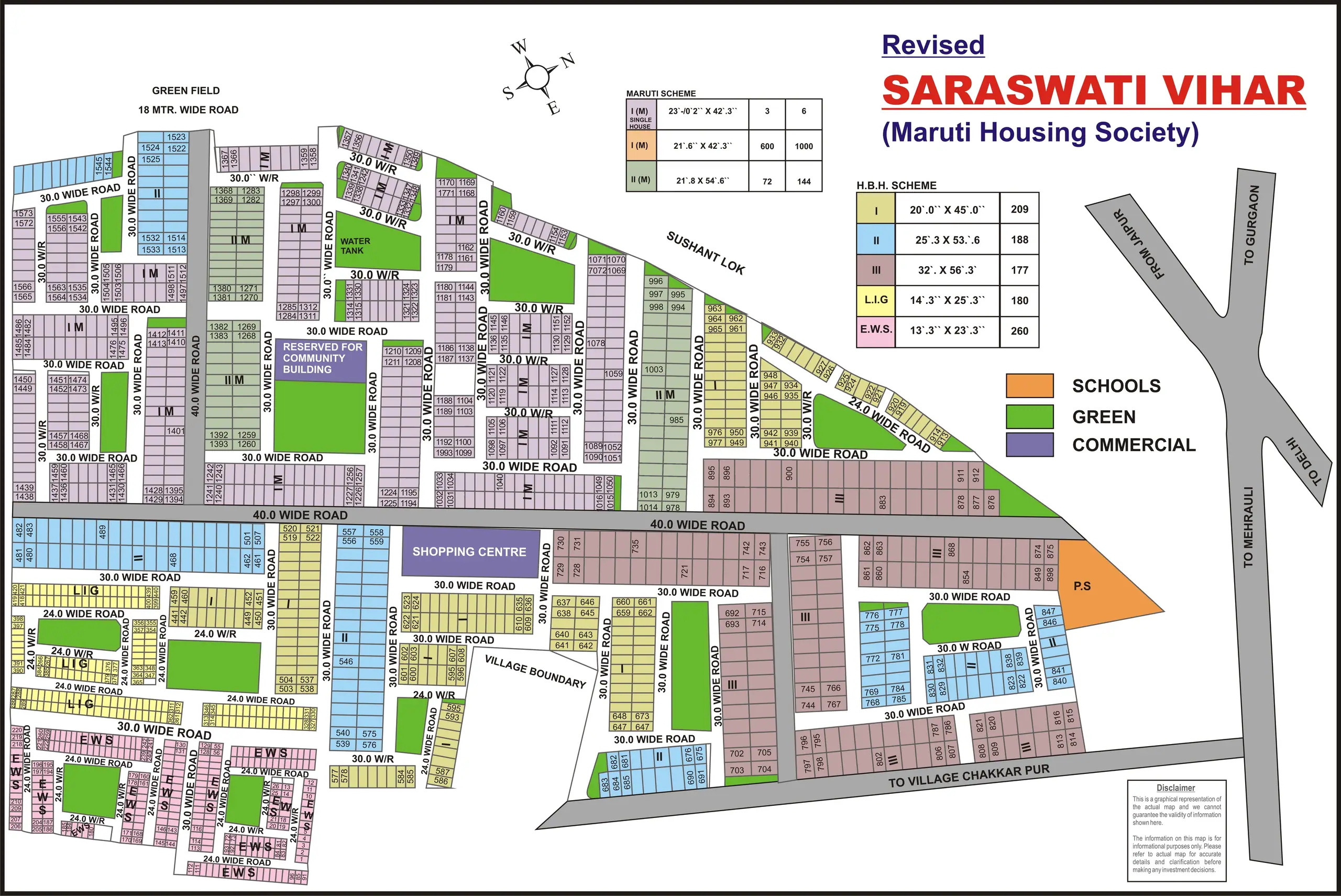 Saraswati Vihar plot map, Gurugram