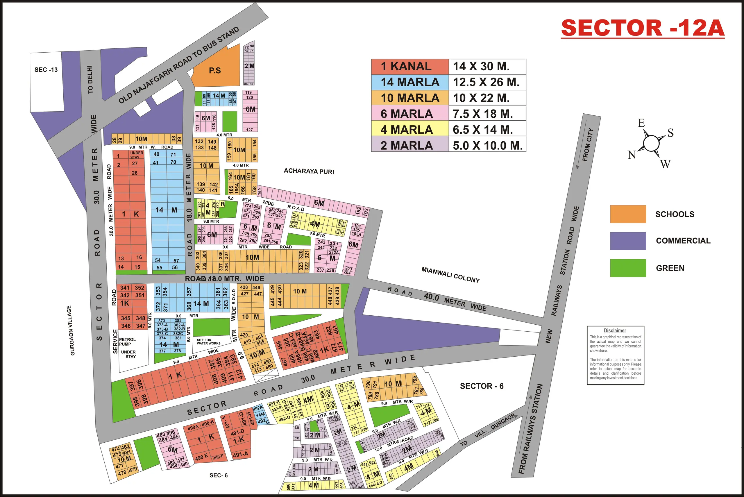 Sector 12A plot map