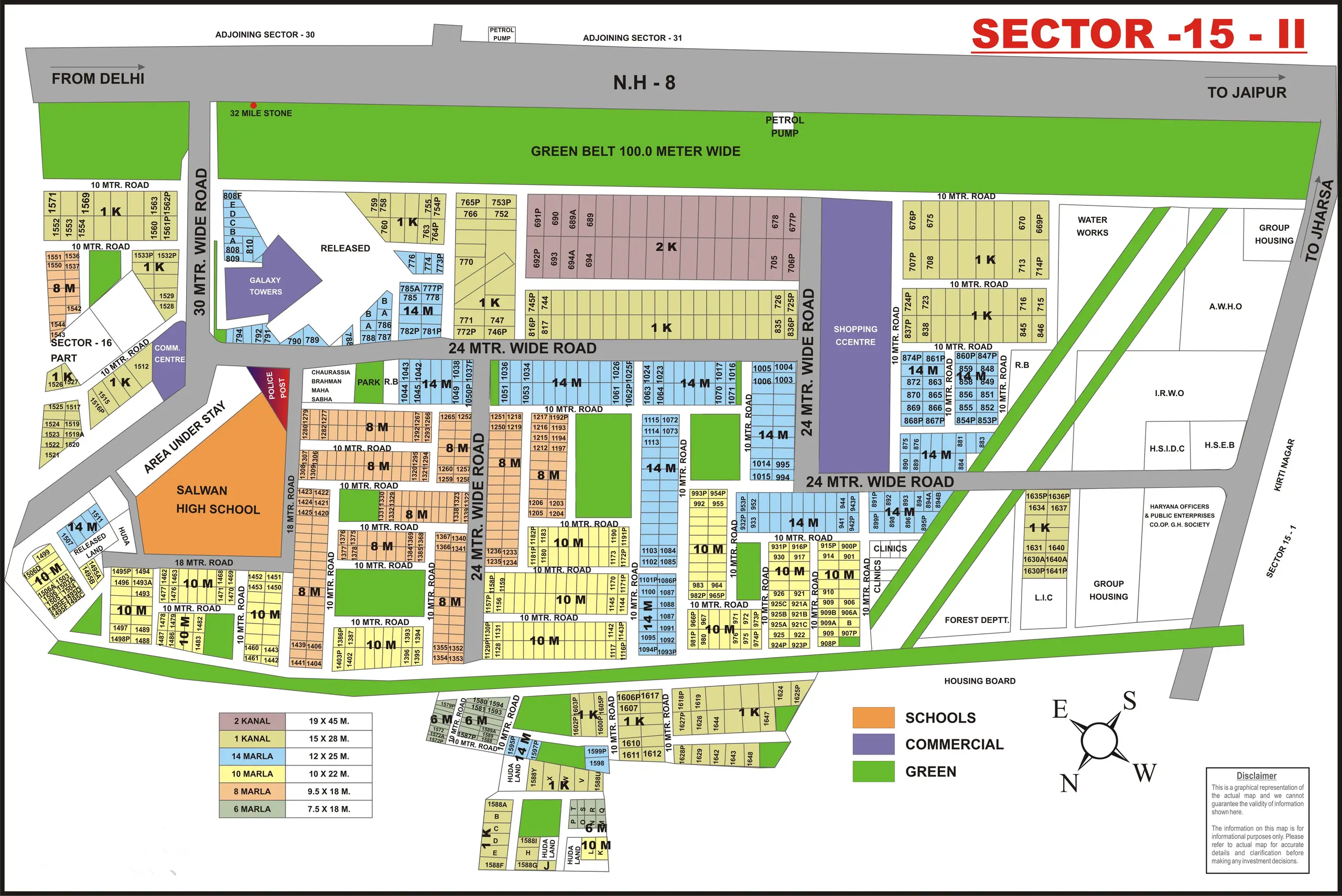 Sector 15 Part 2 plot map, Gurugram