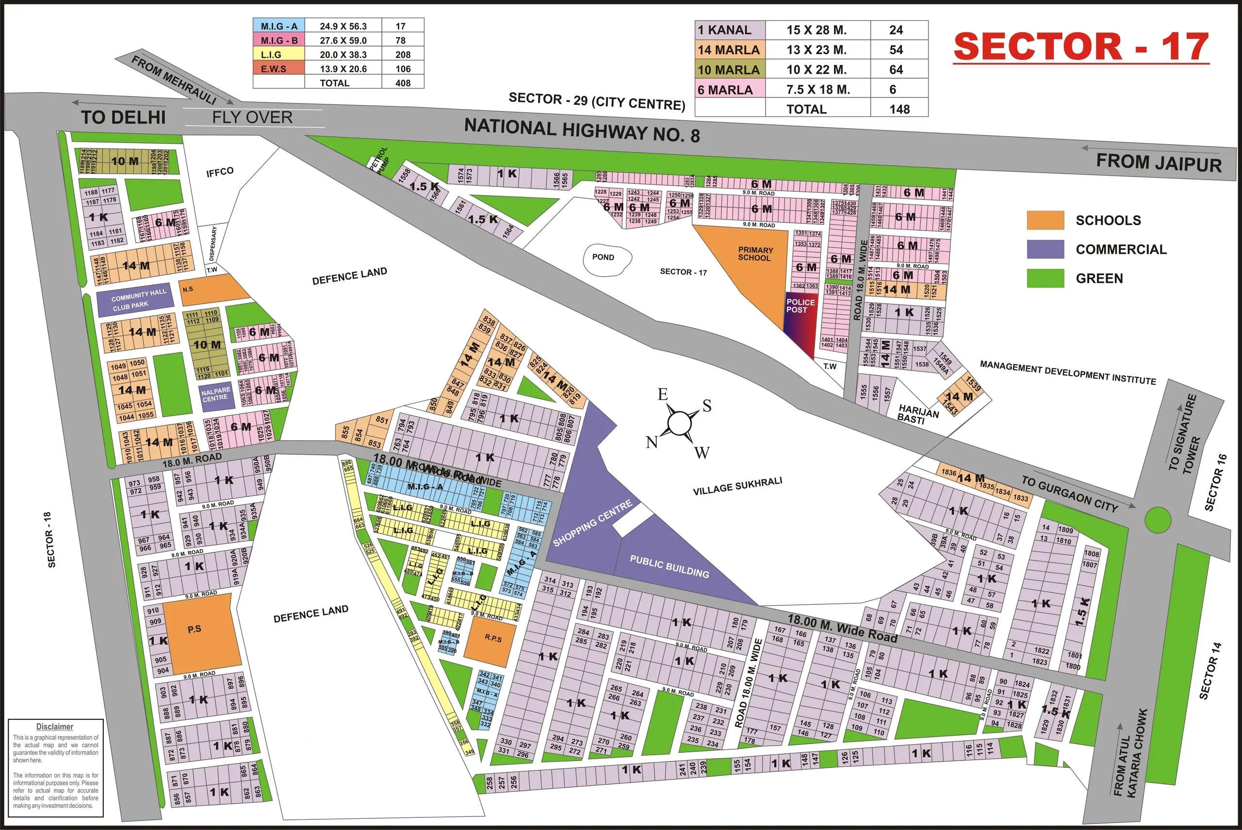 Sector 17 plot map