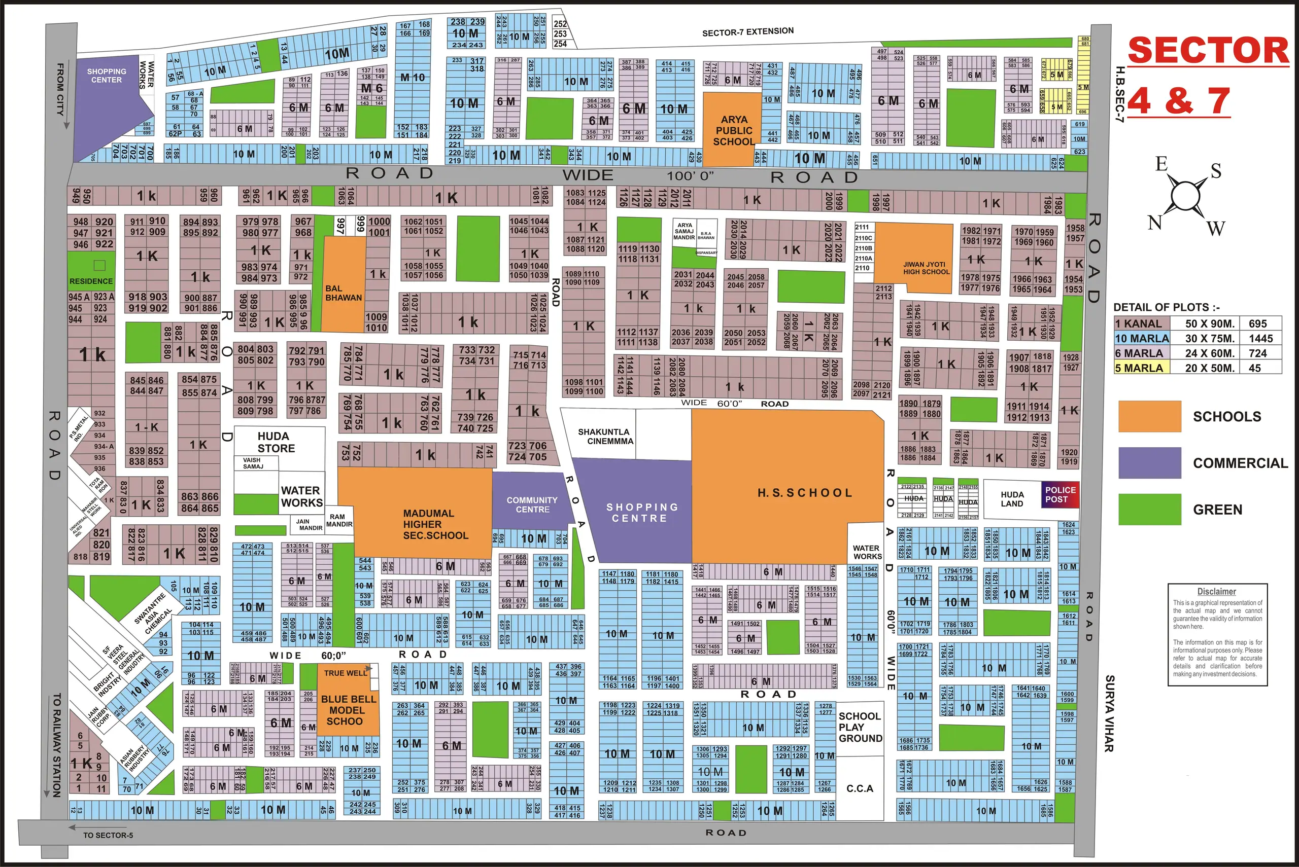 Sector 4 plot map, Gurugram