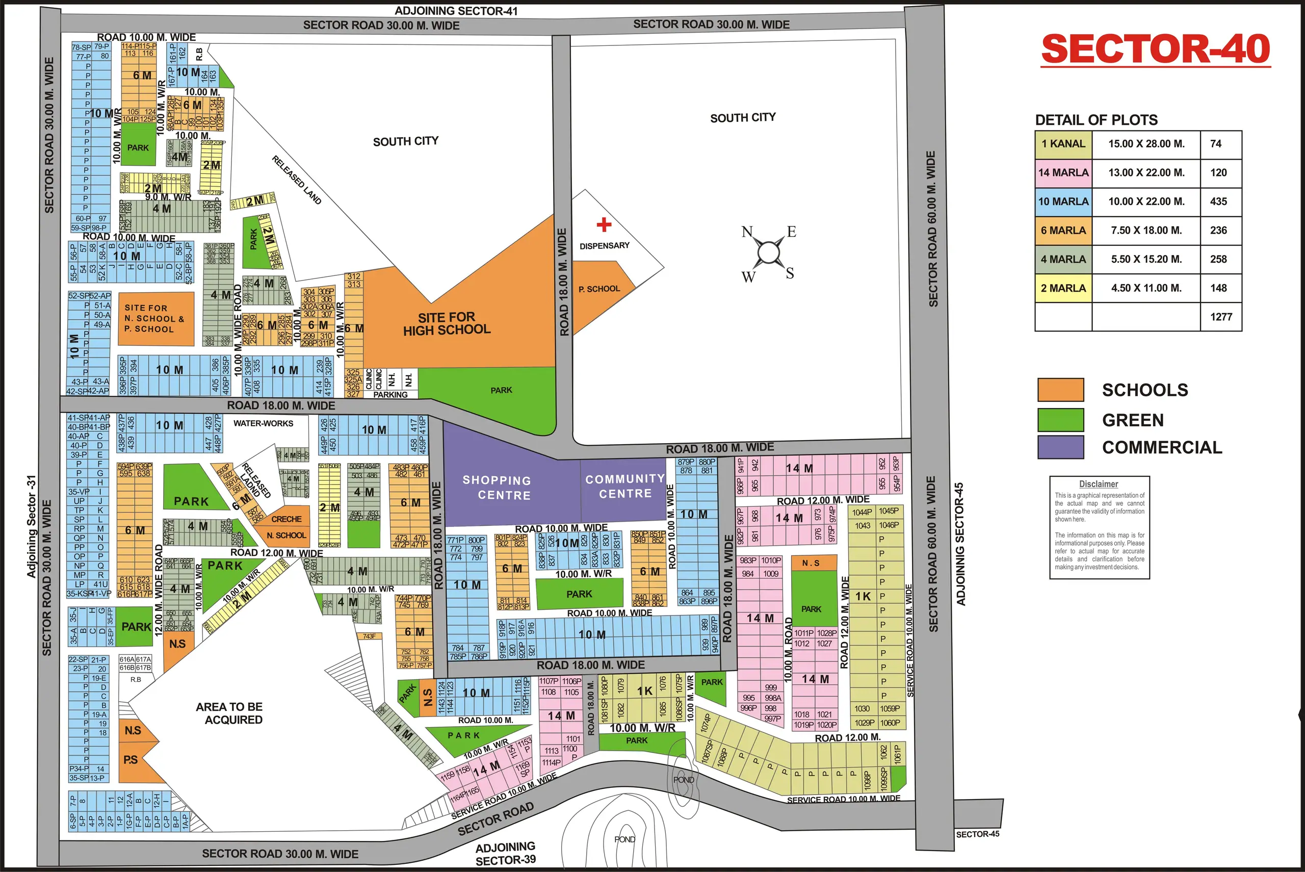 Sector 40 plot map, Gurugram
