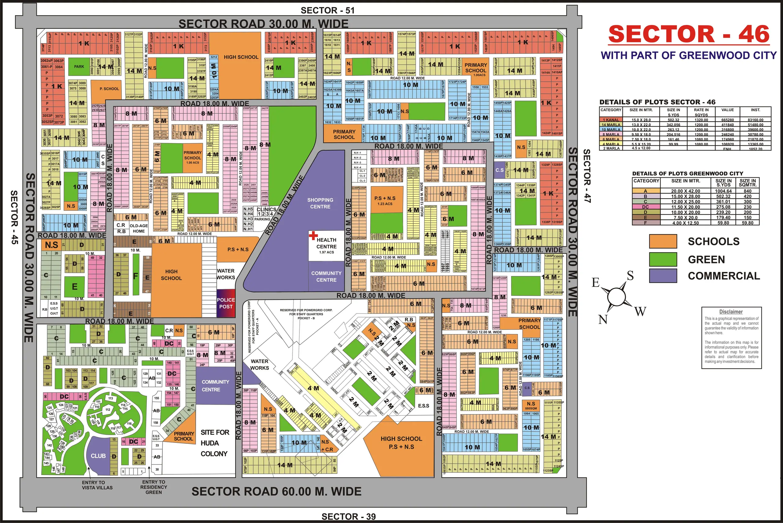 Sector 46 plot map