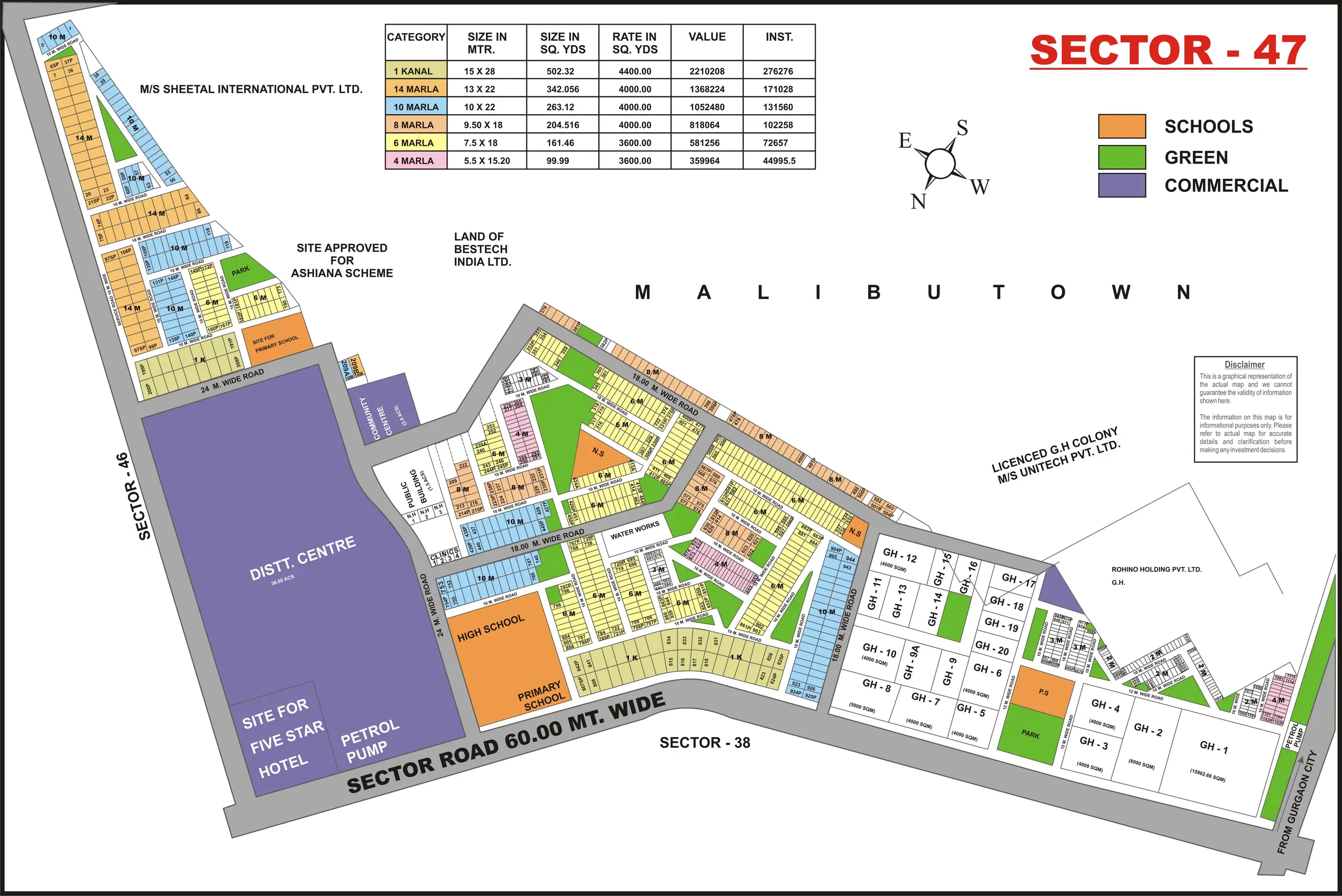 Sector 47 plot map, Gurugram