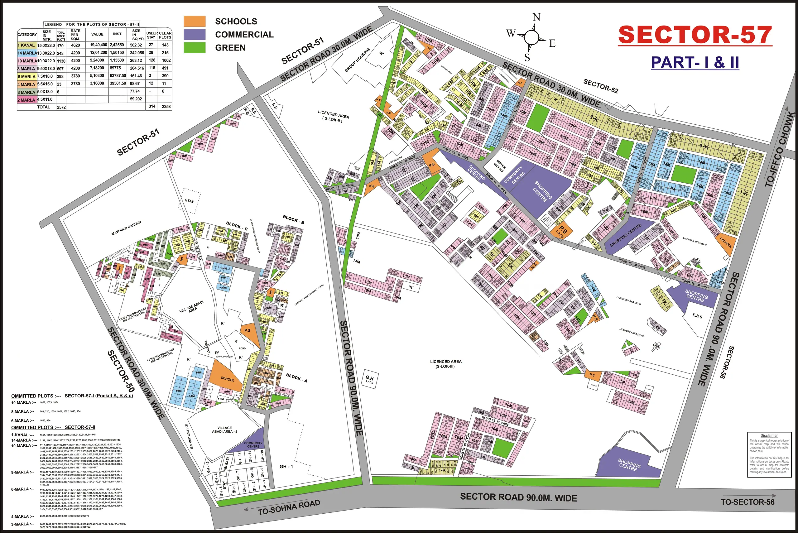 Sector 57 plot map