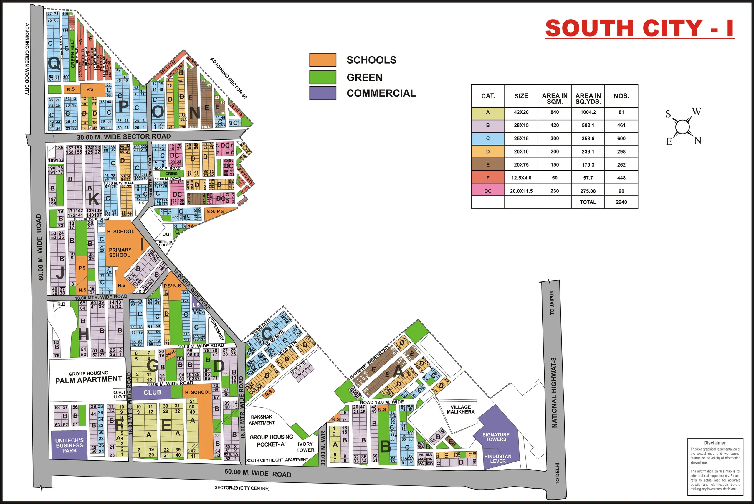 South City 1 plot map