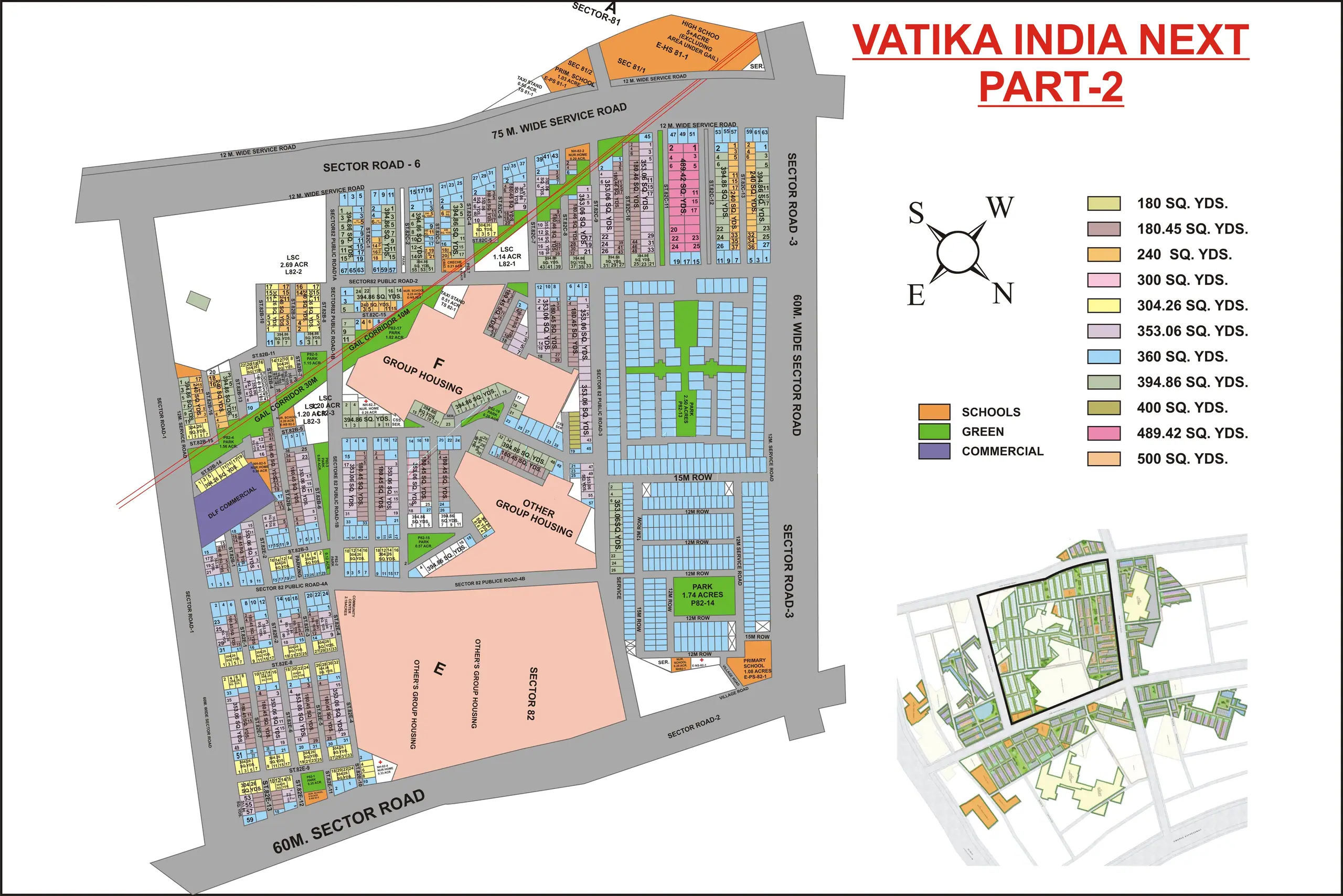 Vatika India Next 2 plot map