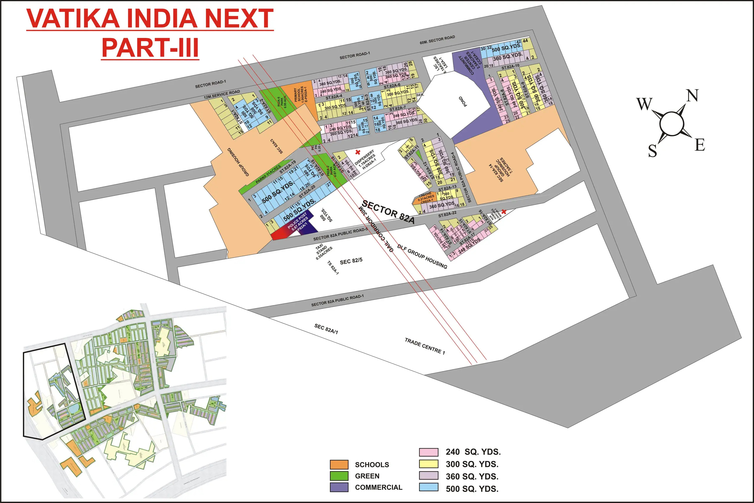 Vatika India Next 3 plot map, Gurugram