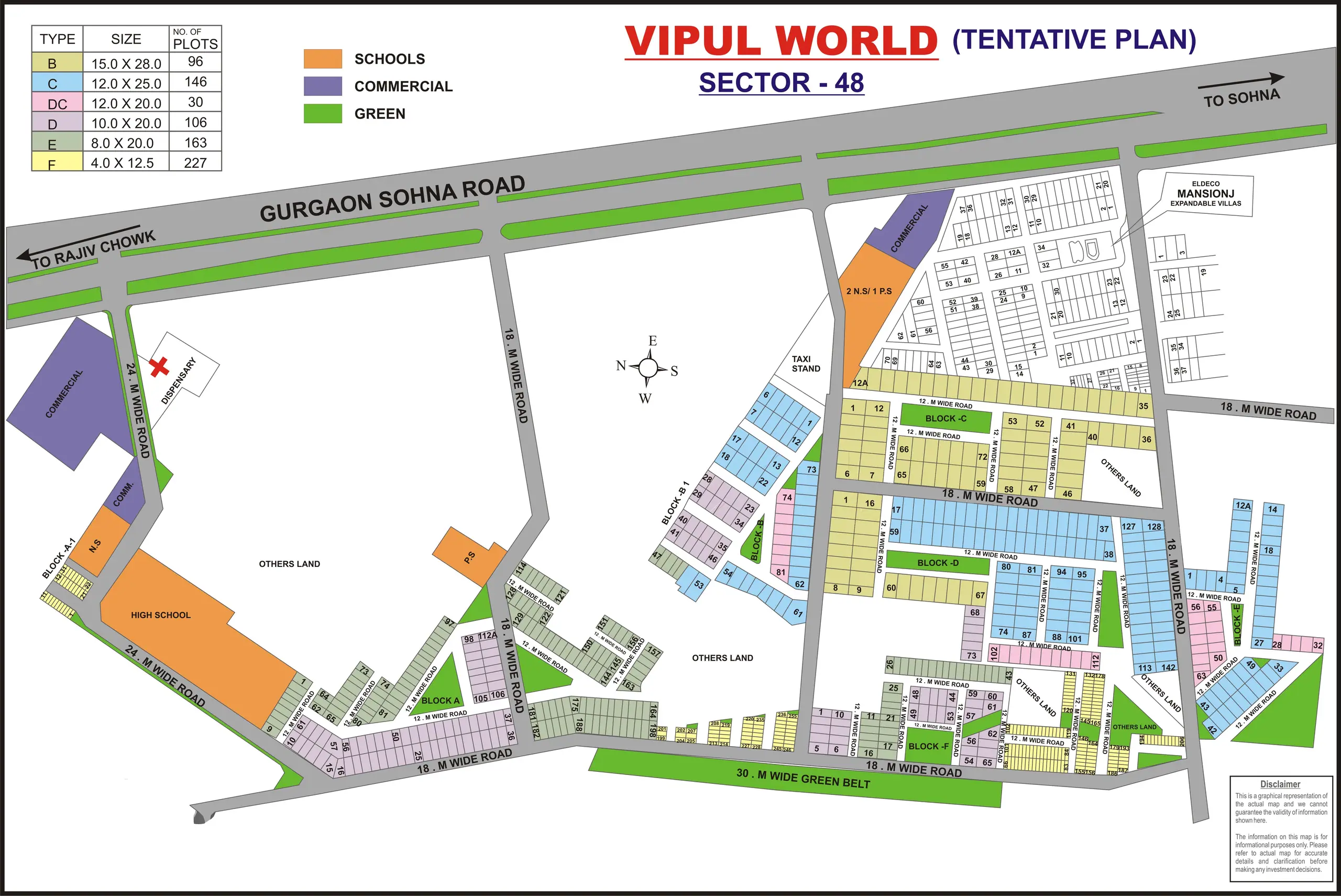 Vipul World plot map, Gurugram